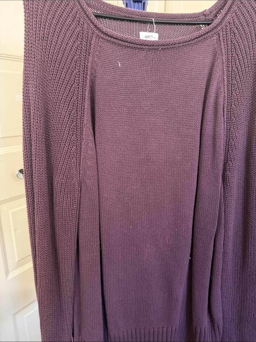 aerie Women's Plum Scoop Neck Knit Sweater